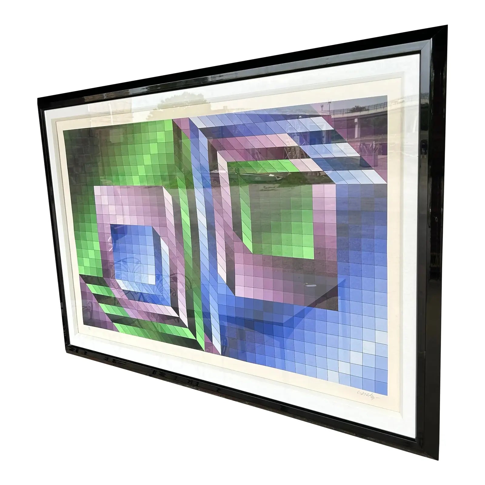 Victor Vasarely Diptych Serigraph Xonau II