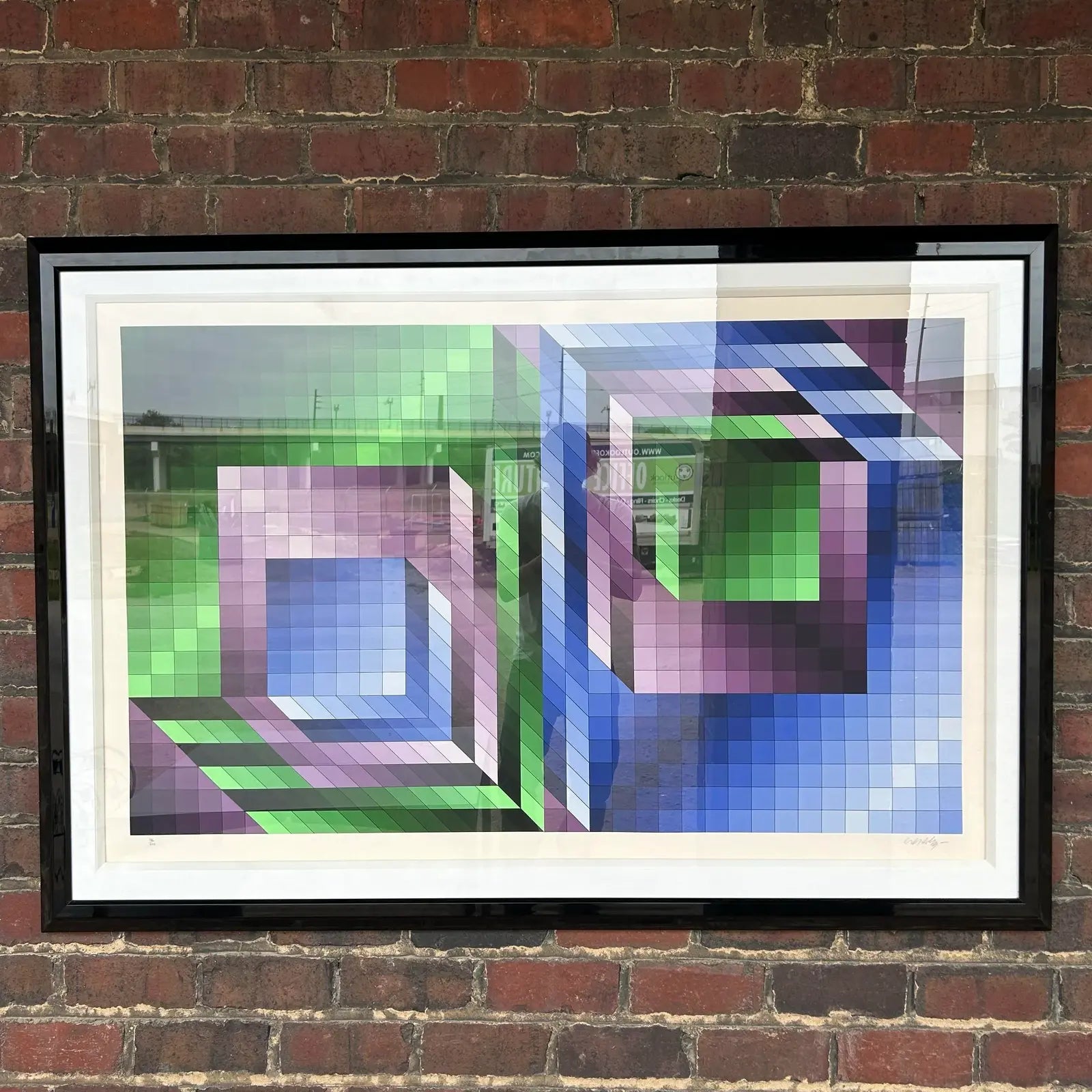 Victor Vasarely Diptych Serigraph Xonau II