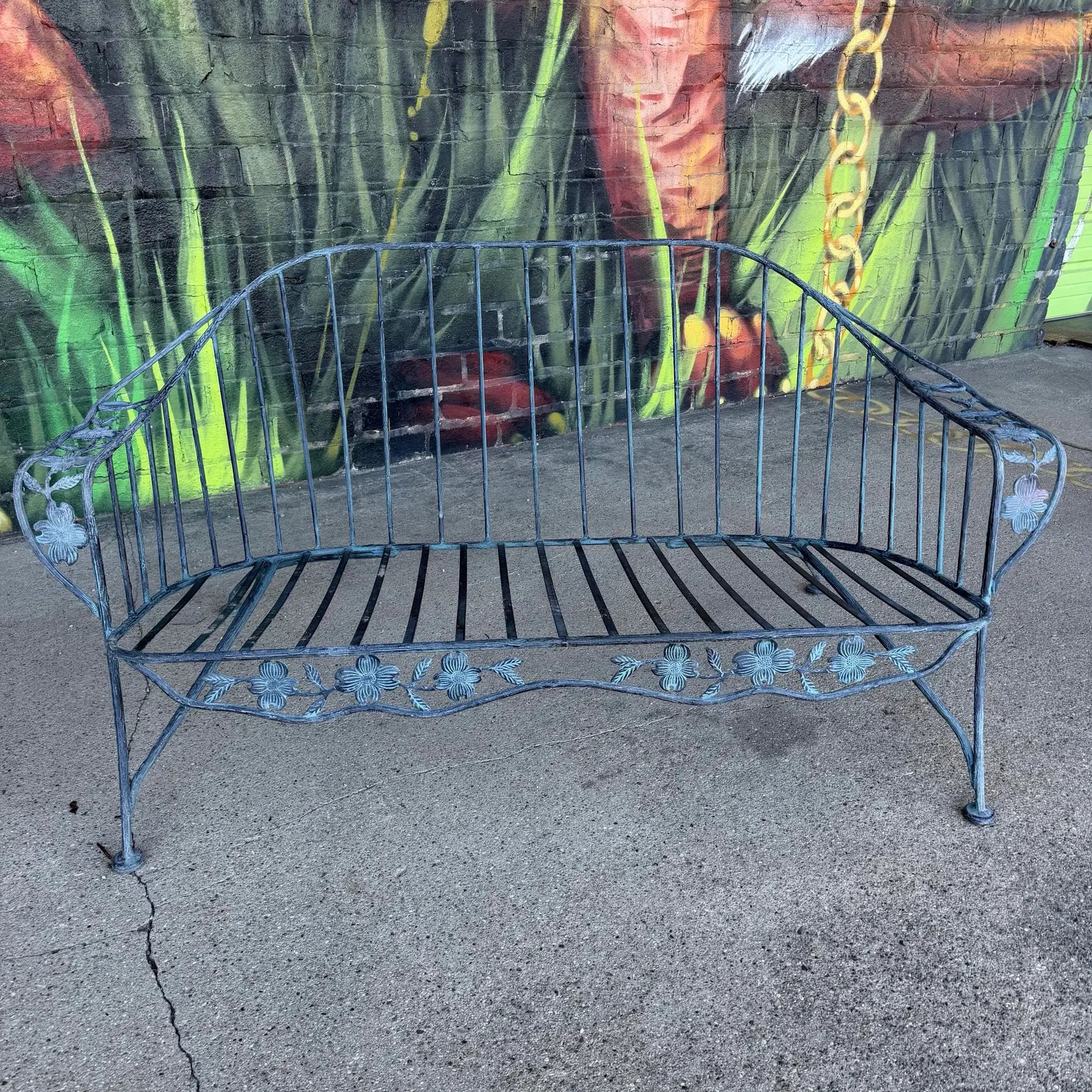 Vintage Birmingham Ornamental Iron Patio Loveseat and Lounge Chair Set