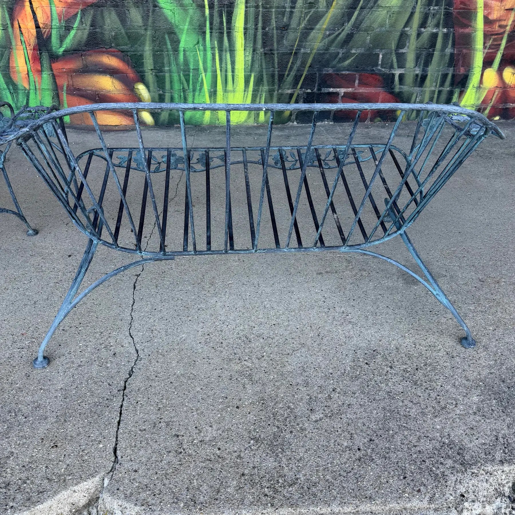 Vintage Birmingham Ornamental Iron Patio Loveseat and Lounge Chair Set
