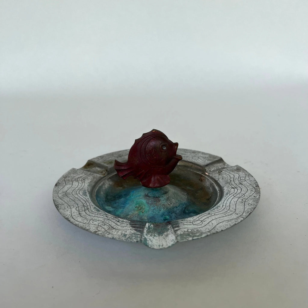 Chase Co. Chrome Fish Ashtray Ash Tray Art Deco
