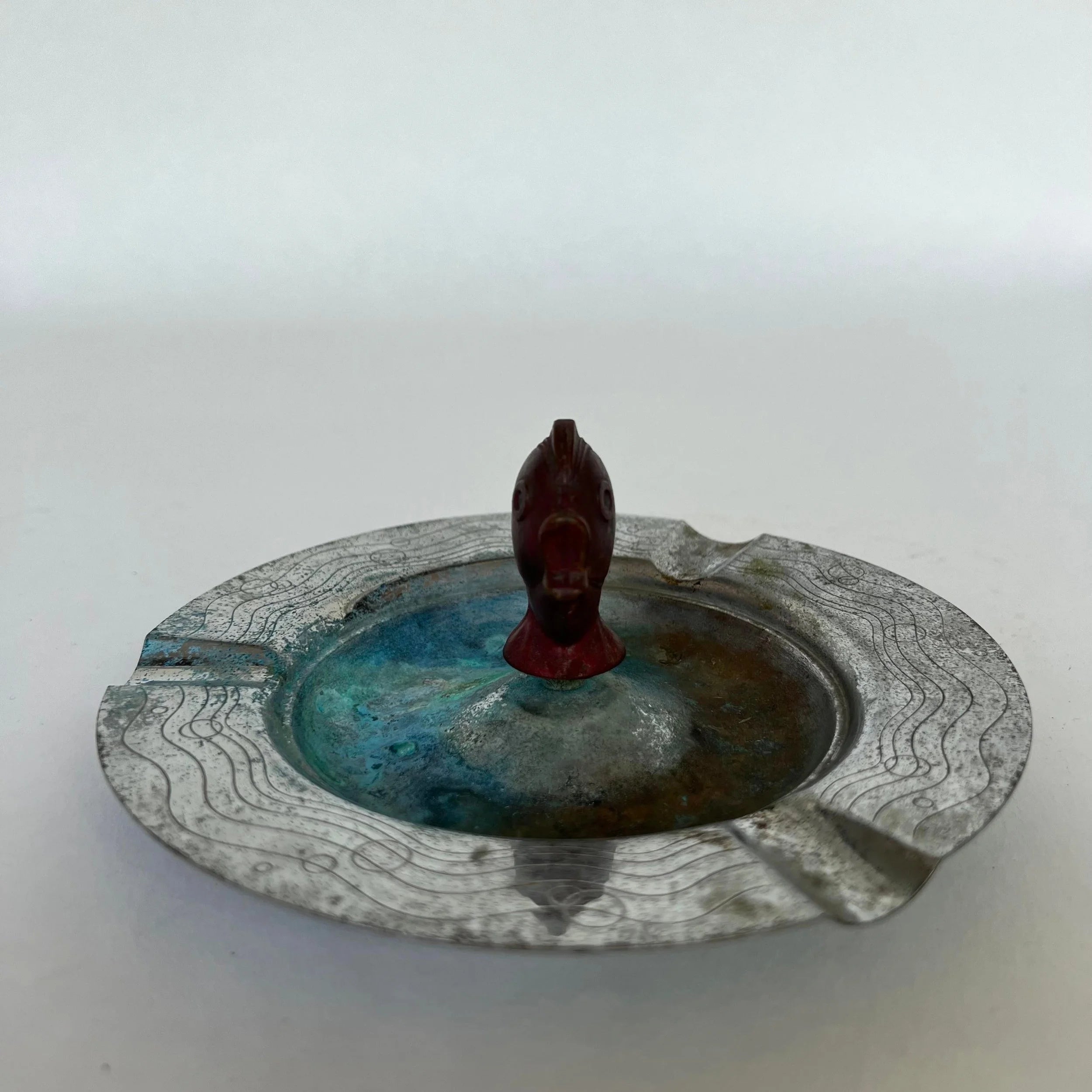 Chase Co. Chrome Fish Ashtray Ash Tray Art Deco