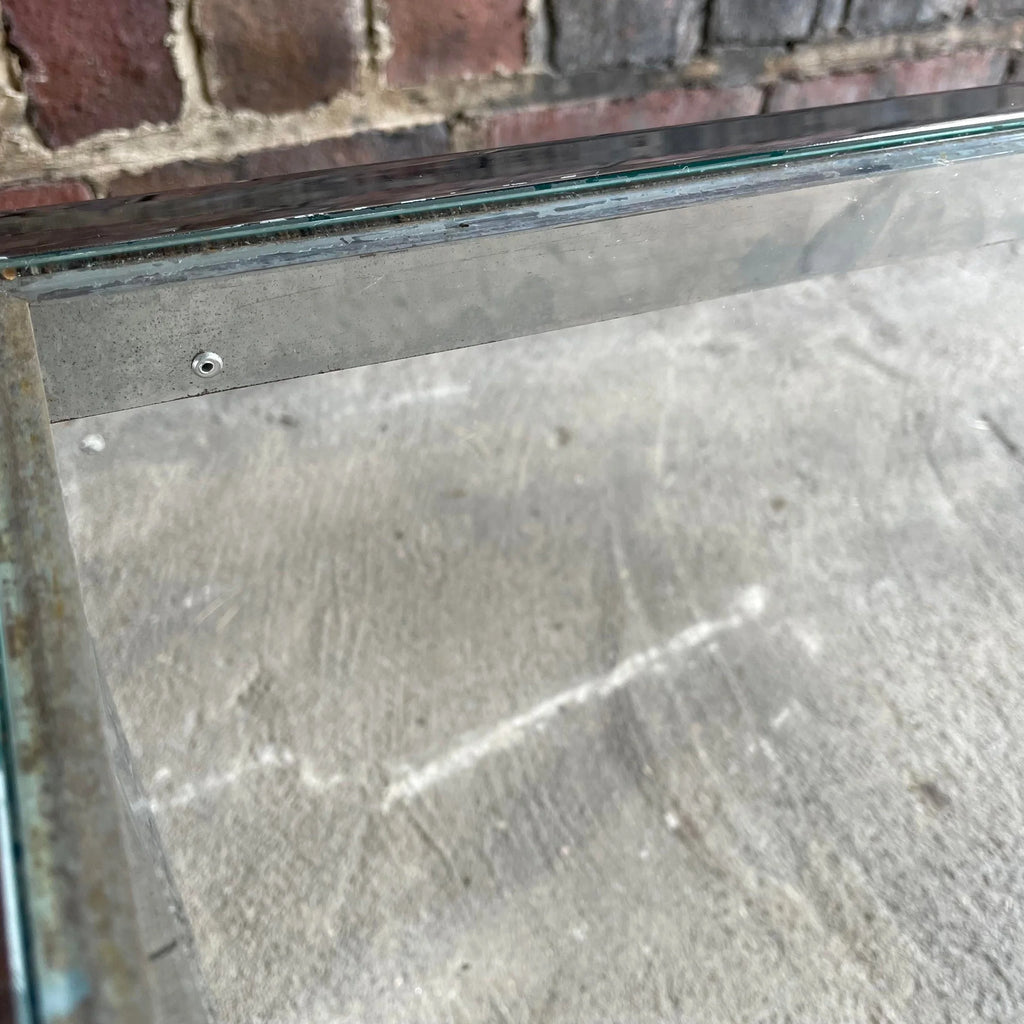 Milo Baughman Style Chrome Square Coffee Table