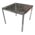 Chrome Square Side Table In the Style of Milo Baughman
