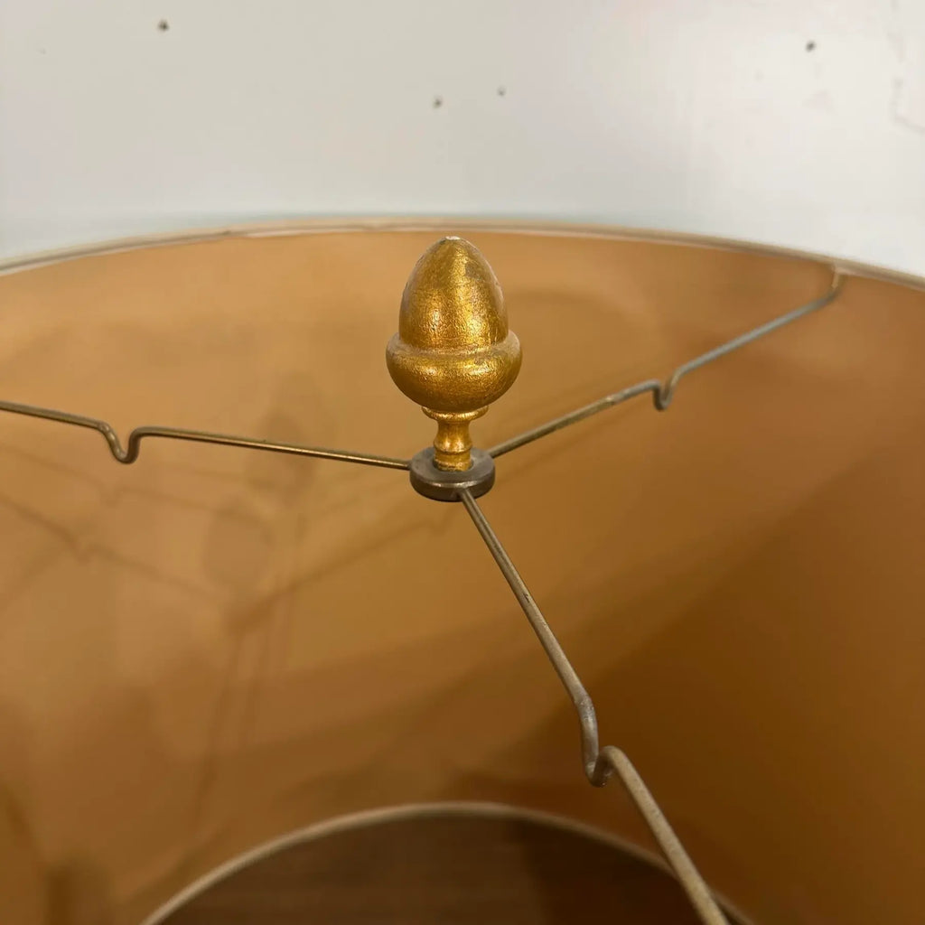 Vintage Italian Style Table Lamp Carved Giltwood Hollywood Regency