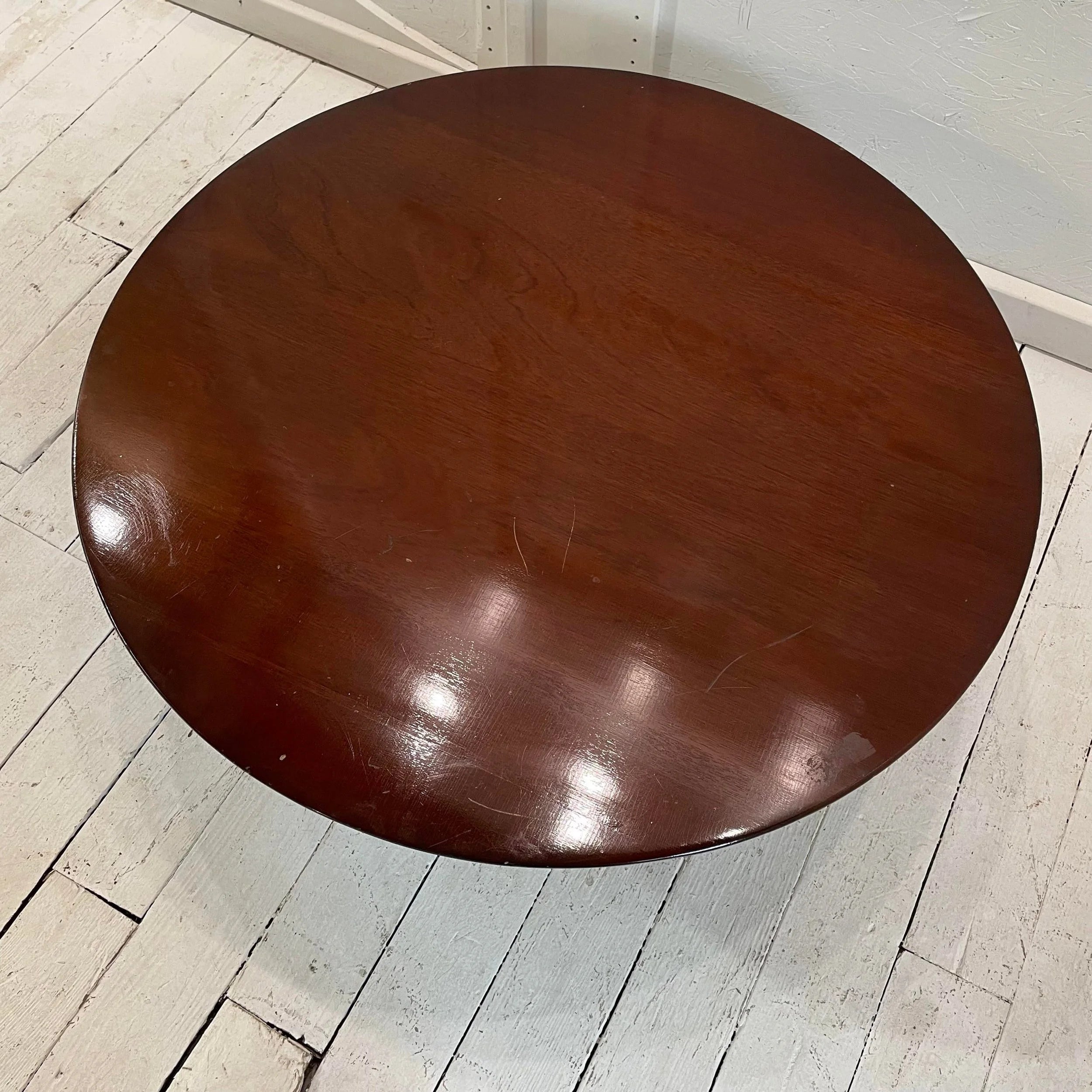 Jens Risom Designs Walnut Round Coffee Table