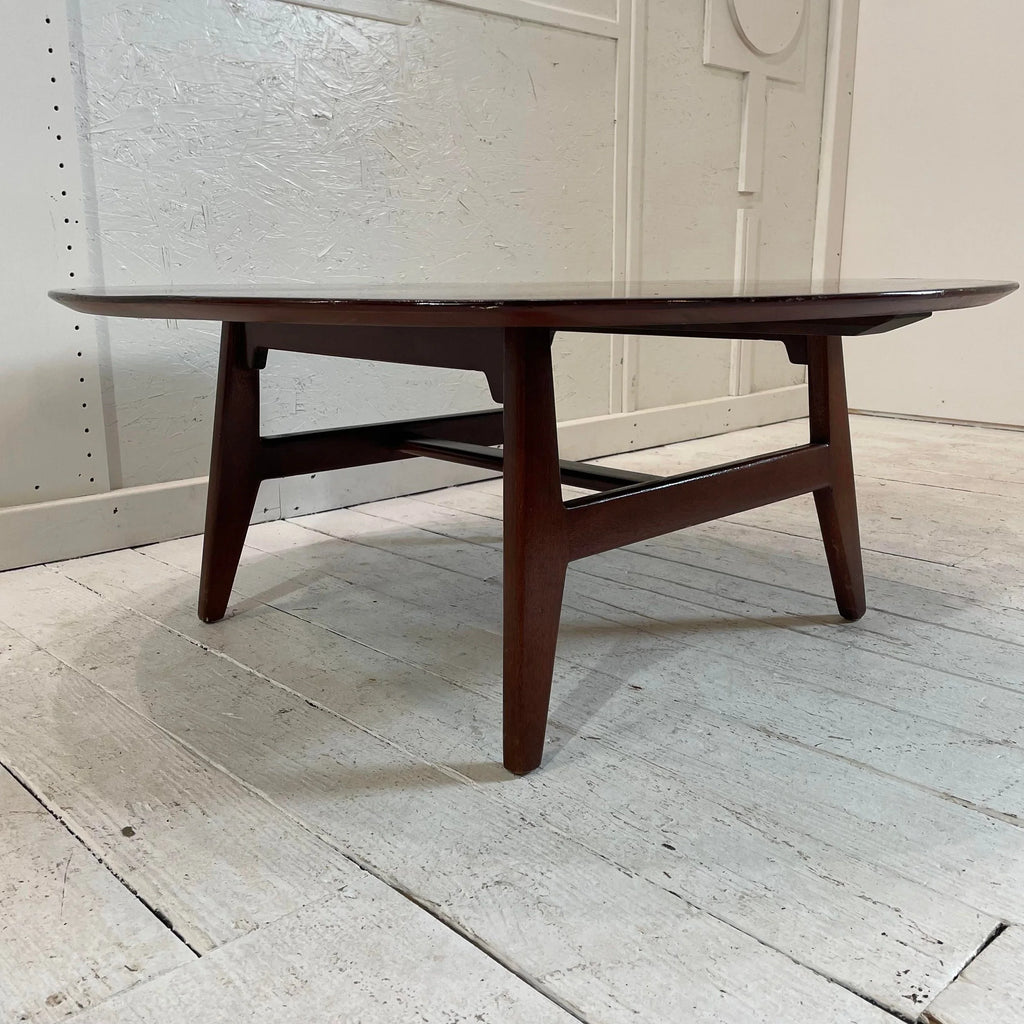 Jens Risom Designs Walnut Round Coffee Table