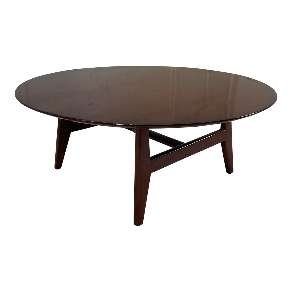 Jens Risom Designs Walnut Round Coffee Table