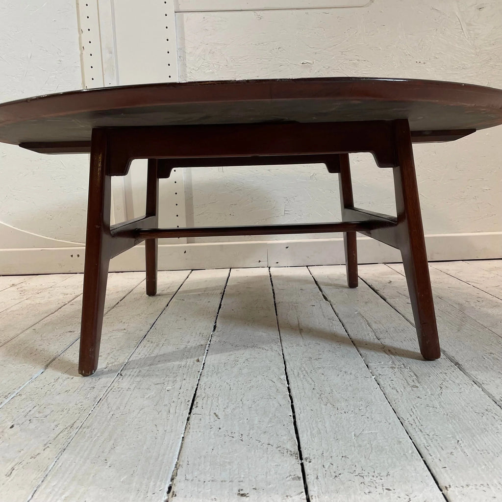 Jens Risom Designs Walnut Round Coffee Table