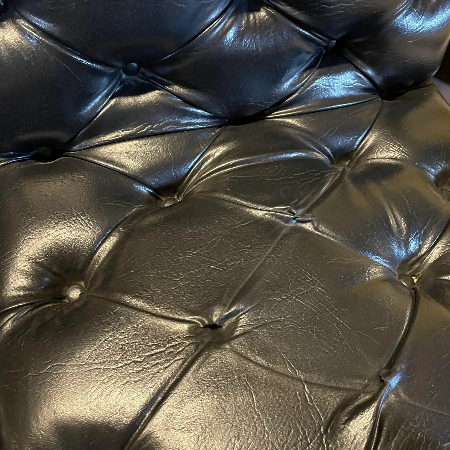 Vintage Mid Century Vinyl Stool Chairs - a Pair