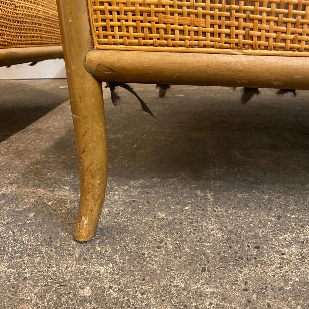 Vintage Pair of TH Robsjohn-Gibbings Cane-Sided Club Chairs Midcentury Modern