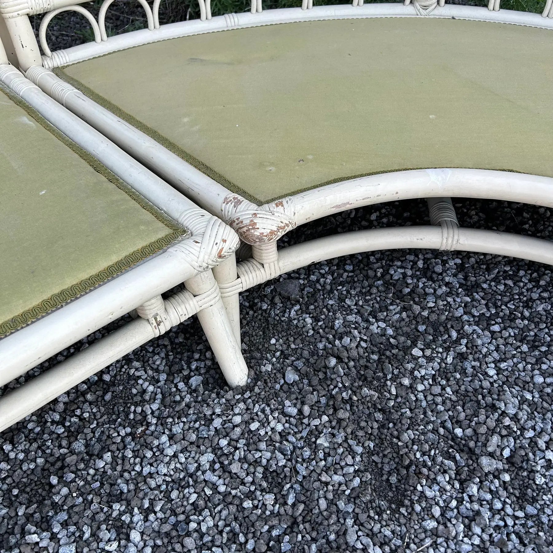 Vintage Tommi Parzinger and Henry Olko for Willow and Reed Rattan Bamboo Sectional