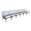 Vintage Woodard Six Piece Sectional Sofa Wrought Iron Patio Furniture, Attributed