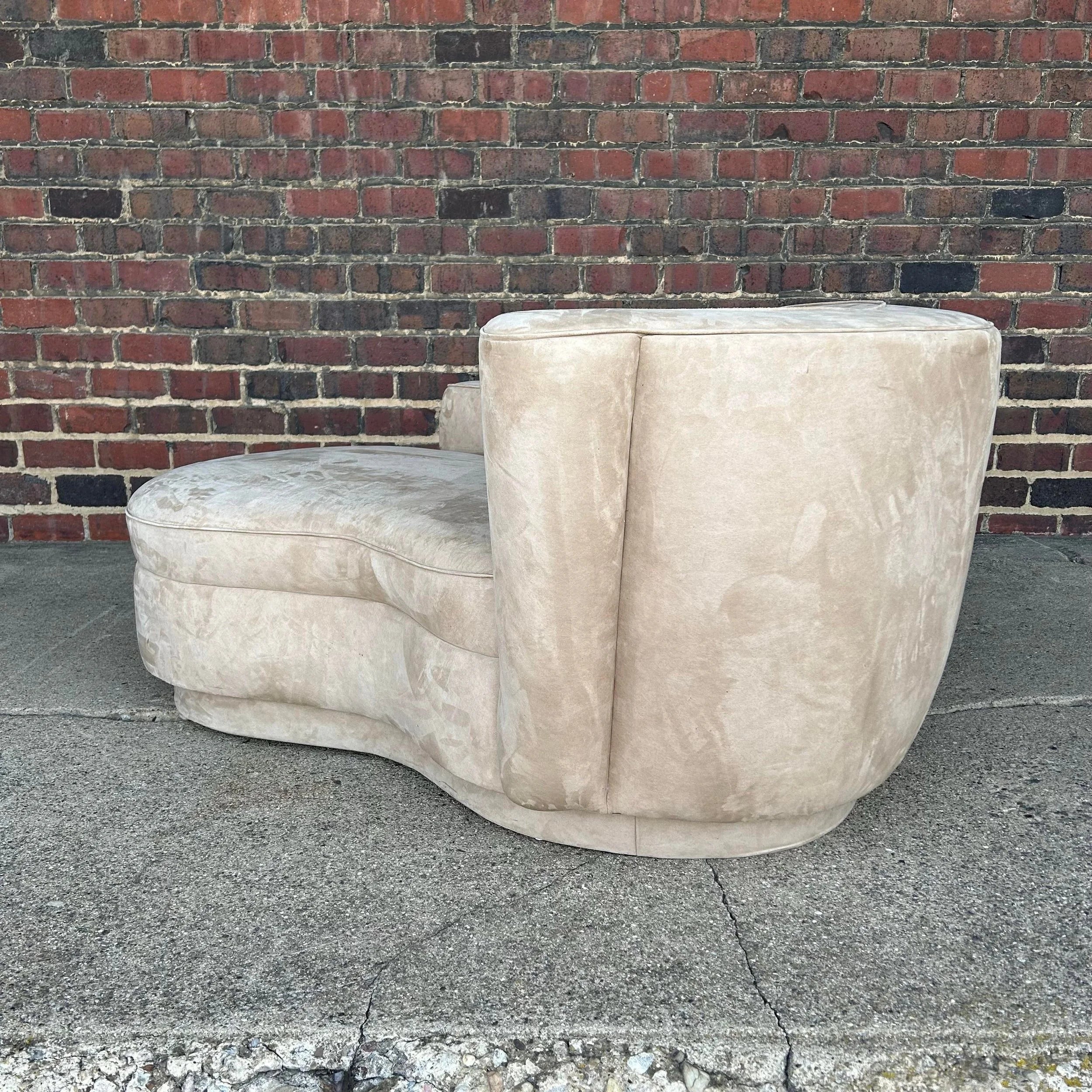 Vladimir Kagan Style Chaise Lounge Post Modern