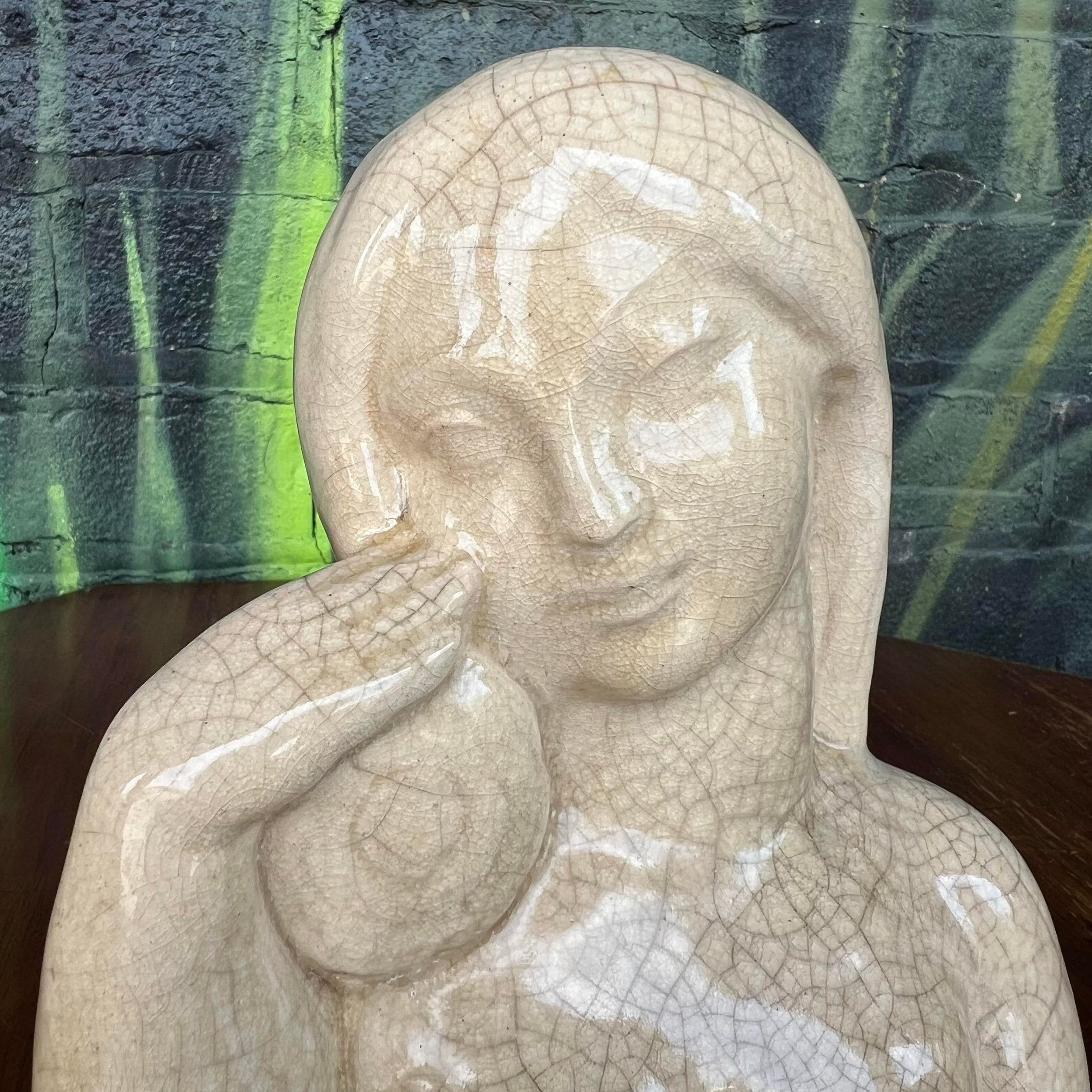 Walter a Sinz n.e. Dyer Ceramic Figure Art Deco Woman