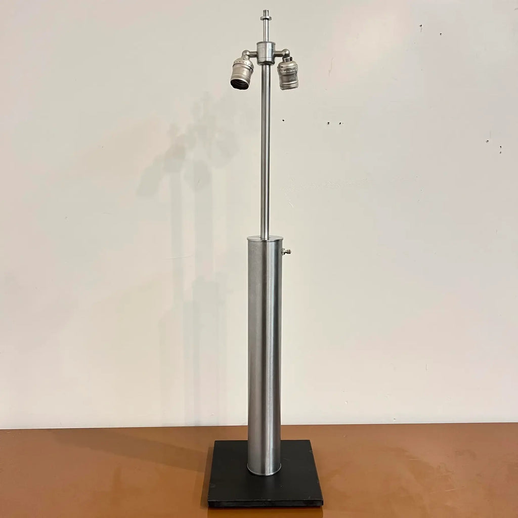 Walter Von Nessen 3-Way Switch Brushed Steel Table Lamp