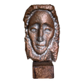 Waylande Gregory Large Hammered Copper Face Sculpture Bust