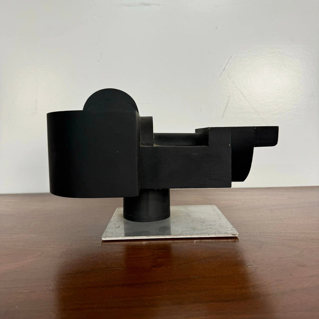 Wood and Metal Cubist Sculpture by Joseph Konzal