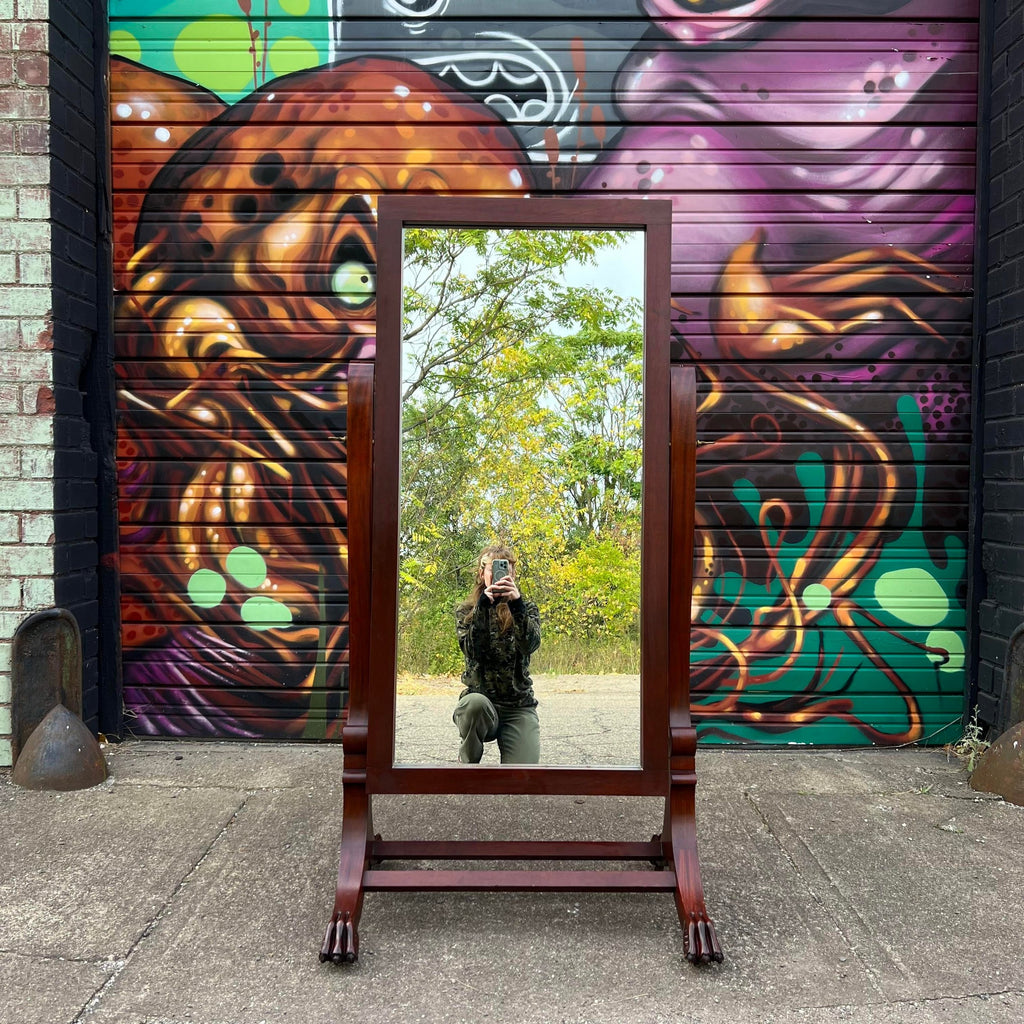 Wooden Cheval Mirror