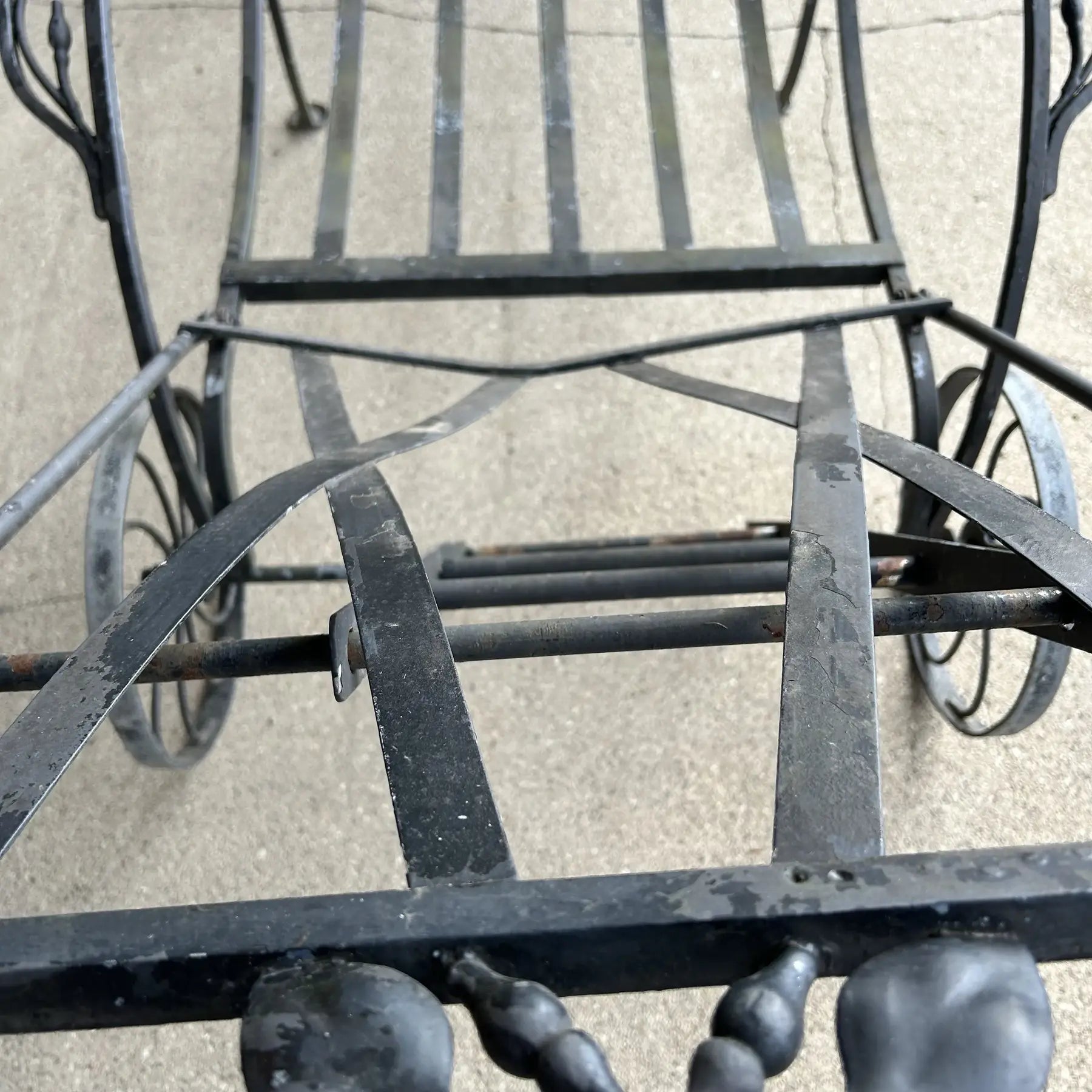 Wrought Iron Salterini Chaise Patio Lounge Chair