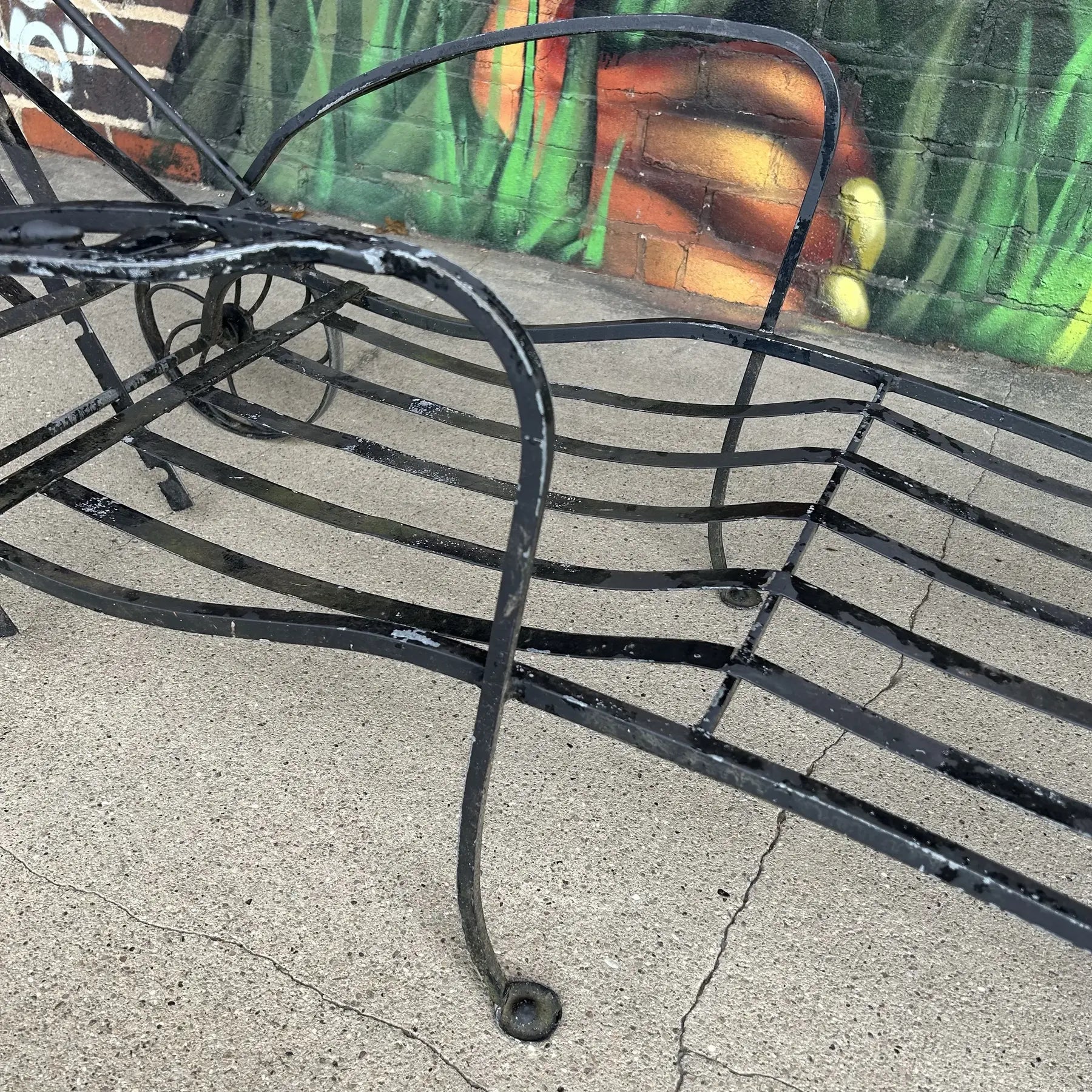 Wrought Iron Salterini Chaise Patio Lounge Chair